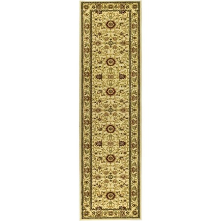 Safavieh 2 ft. - 3 in. x 10 ft. Lyndhurst Power Loomed 11 mm Pile Height Runner Area Rug - Ivory & Ivory LNH212L-210